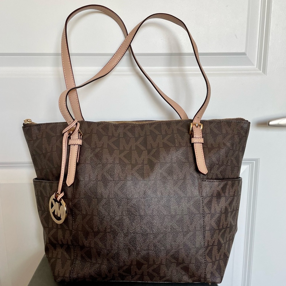 Michael Kors Brown Leather East West Tote Bag